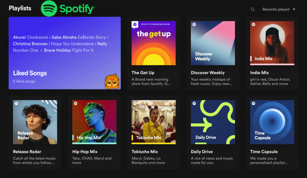 Spotify music playlist
