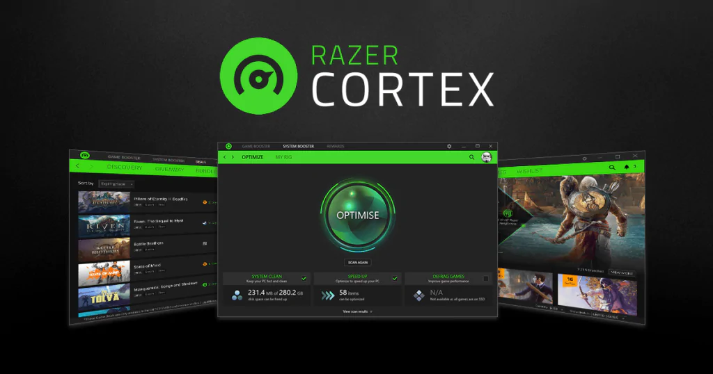 Razer Cortex is a software that boosts device's memory.